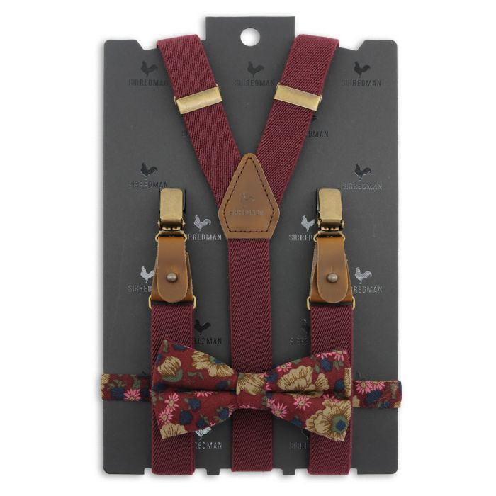 Sir Redman SR20212 ( SRCOMBI20212B ) bretels combi pack Retro Ranonkel bordeaux