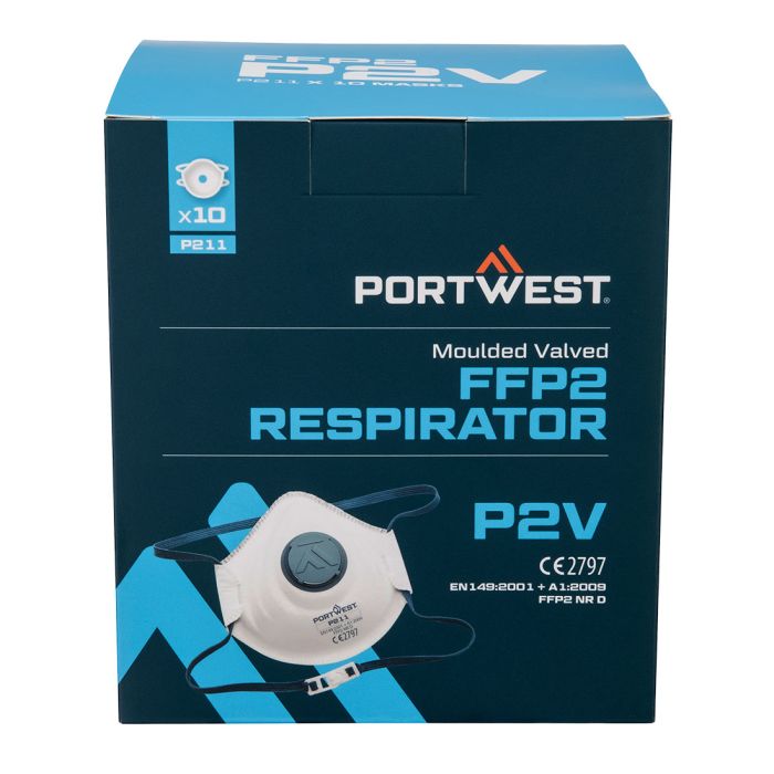 Portwest P211 FFP2 Koolstof Masker met Ventiel (pk10)