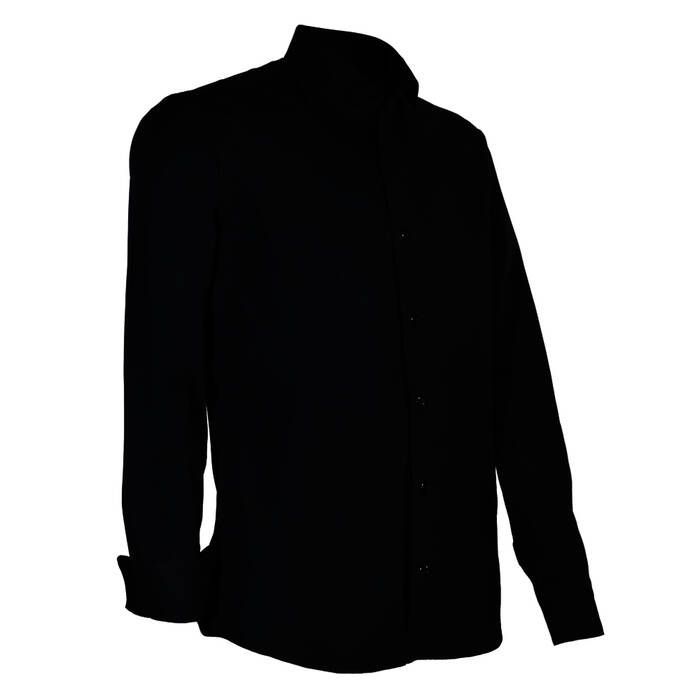 SALE! Giovanni Capraro 9360-20 Heren Shirt Slim Fit 63/34/3% Cot/Pol/Stretch - Zwart - Maat 42