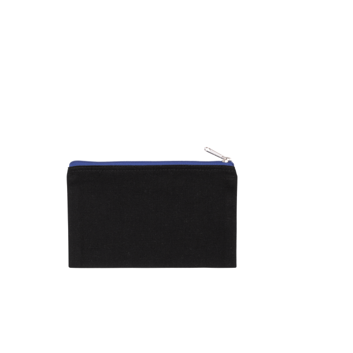 Kimood KI0720 Etui van canvaskatoen - klein model Black / Royal Blue One Size