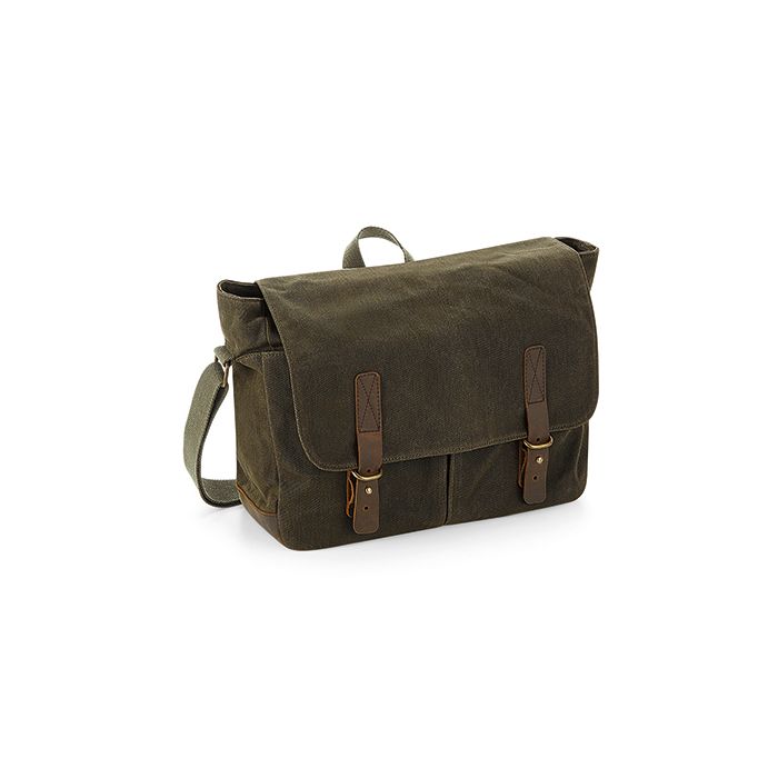 Quadra QD653 Heritage Waxed Canvas Messenger