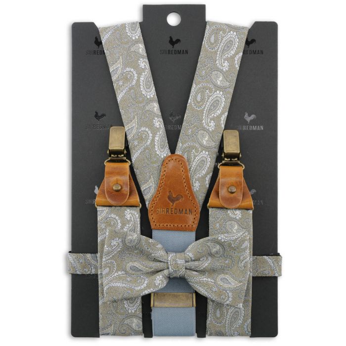 Sir Redman SR20156 ( SRCOMBI20156B ) bretels combi pack Paisley Partito verde marrone