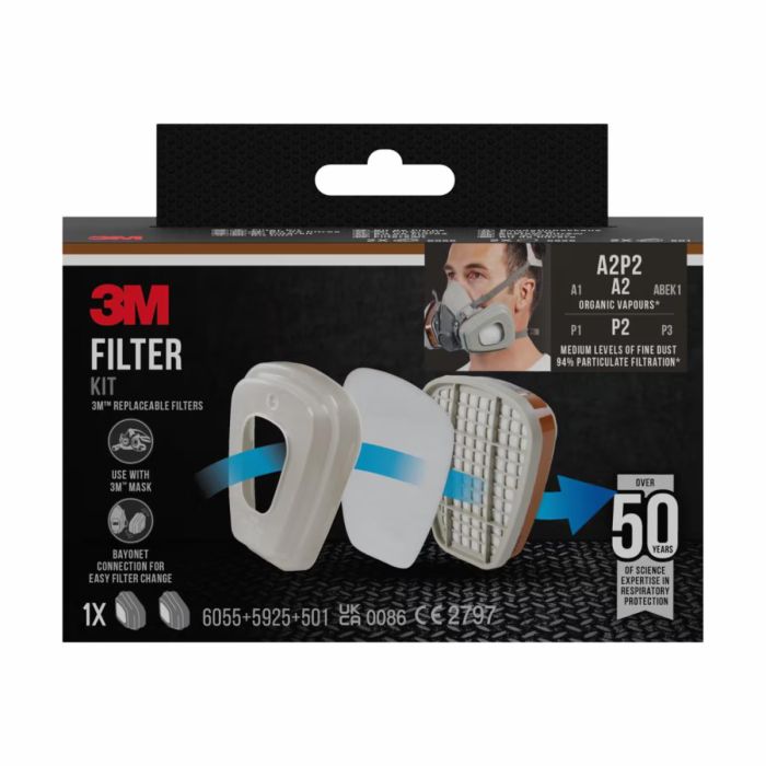 3M 6002 Stofmasker voor verfspuiten A2P3