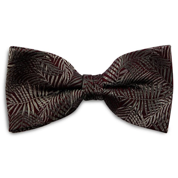 Sir Redman SR24167 ( SRBOWTIE24167 ) strik Festive Leaves bordeaux