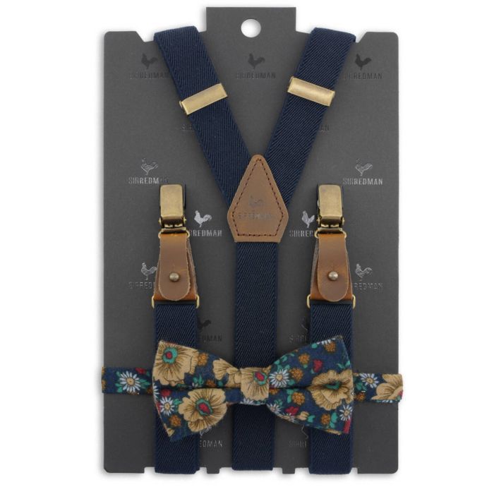 Sir Redman SR20213 ( SRCOMBI20213B ) bretels combi pack Retro Ranonkel blauw