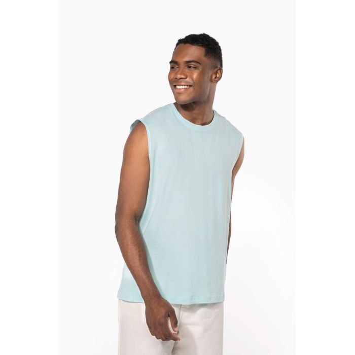 Kariban K3022ORGAX Mouwloos heren T-shirt Bio 150 Oxford Grey 3XL