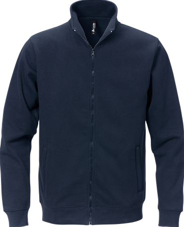 SALE! Acode 122215-544 Sweater met volledige rits - Donker marineblauw - 3XL